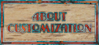 About Customization link