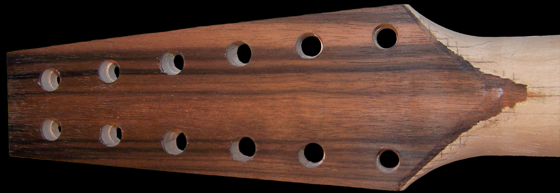 Headstock Back sides cut off