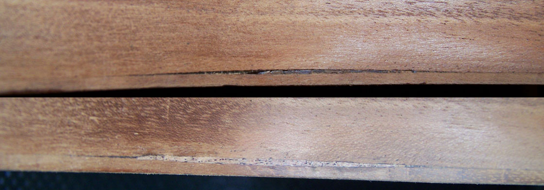 Before and after fixing the gap