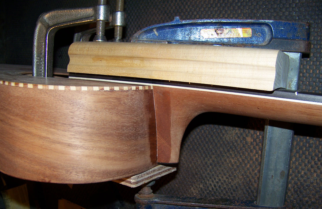 Gluing the neck back in