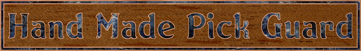 A hand made pick guard header