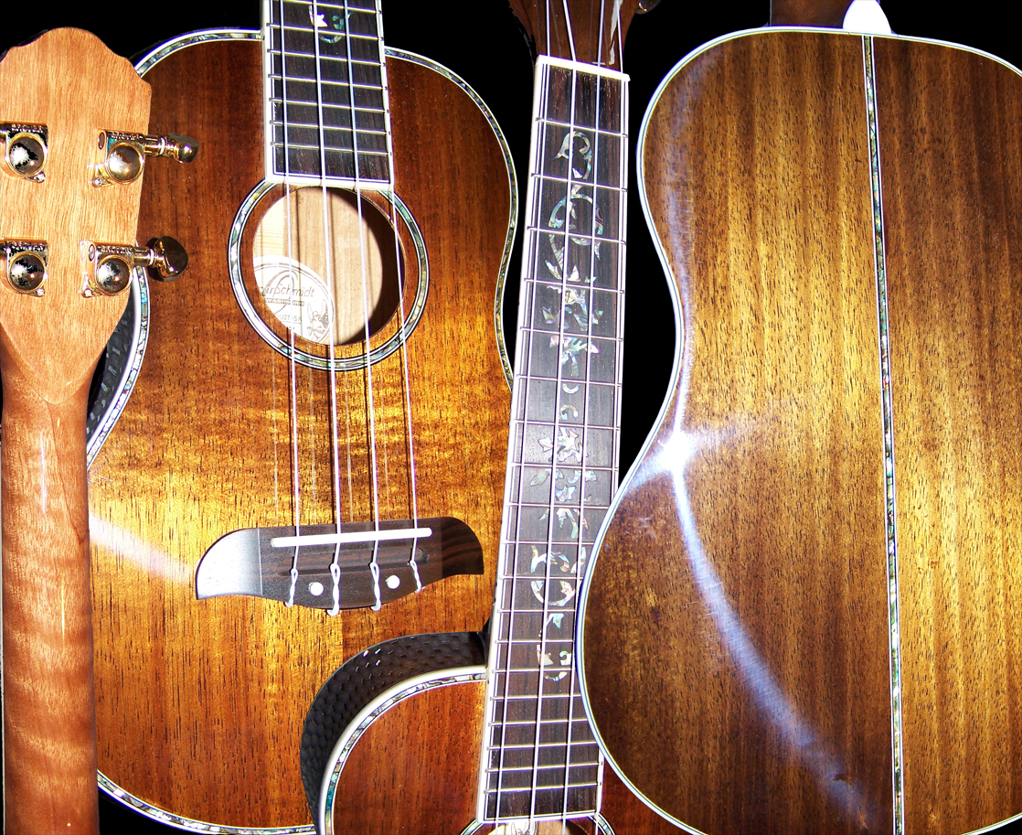 Collage of Oscar Schmidt Ukelele